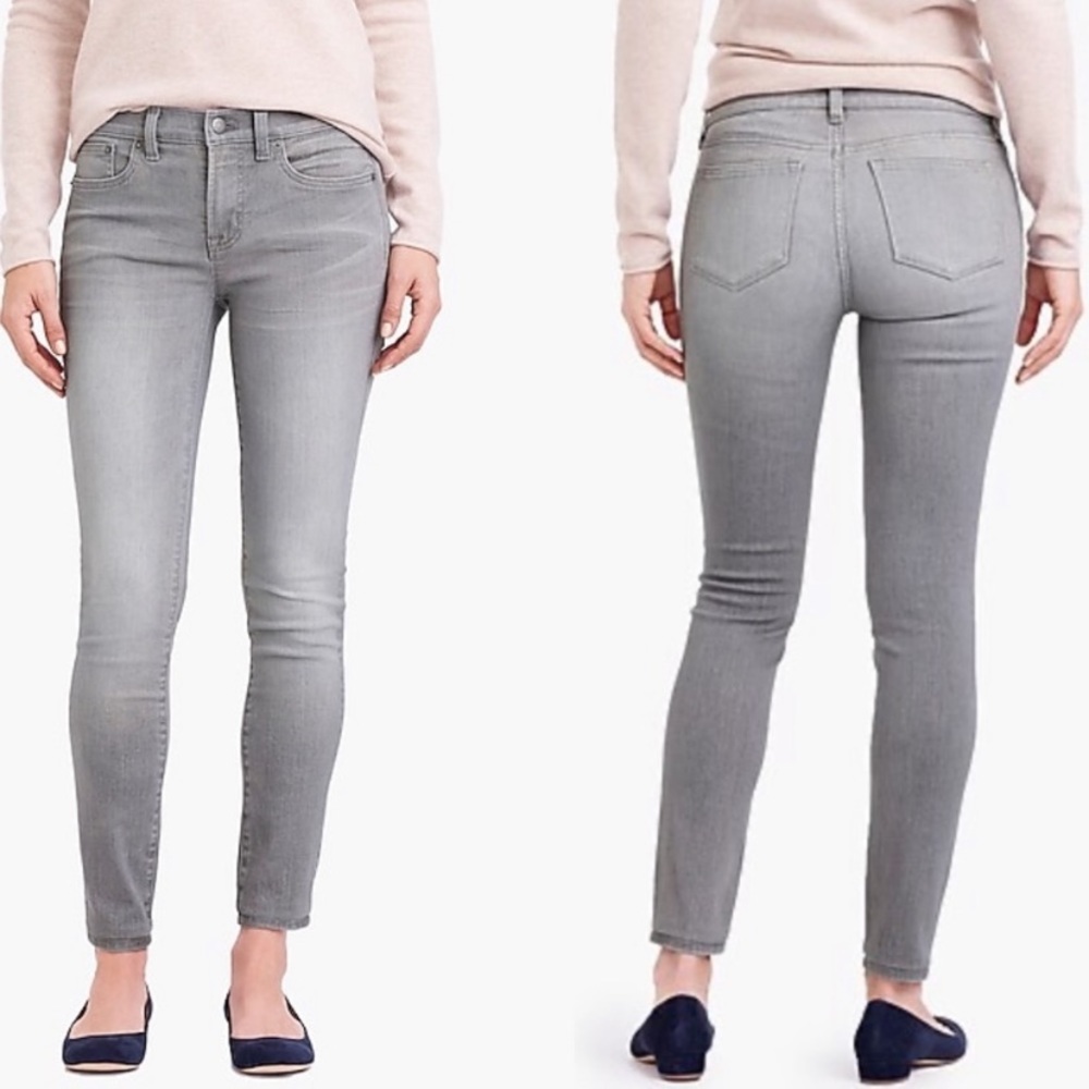 J Crew Sz 31 Gray Valley Wash Skinny Jeans